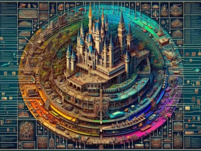 Abstract Disney Castle